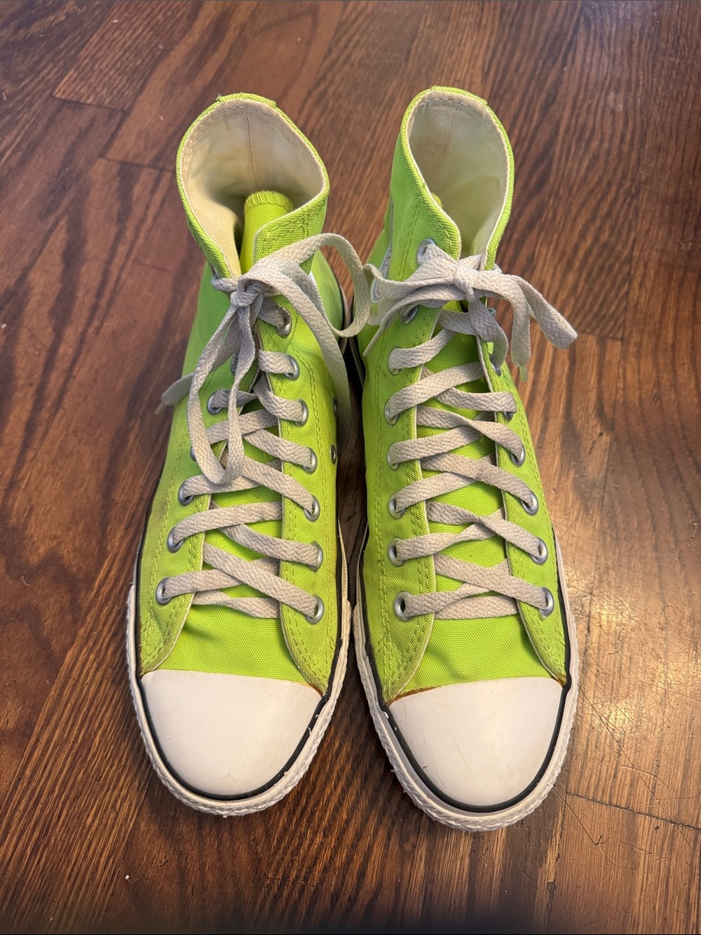 Neon Green High-Top Converse